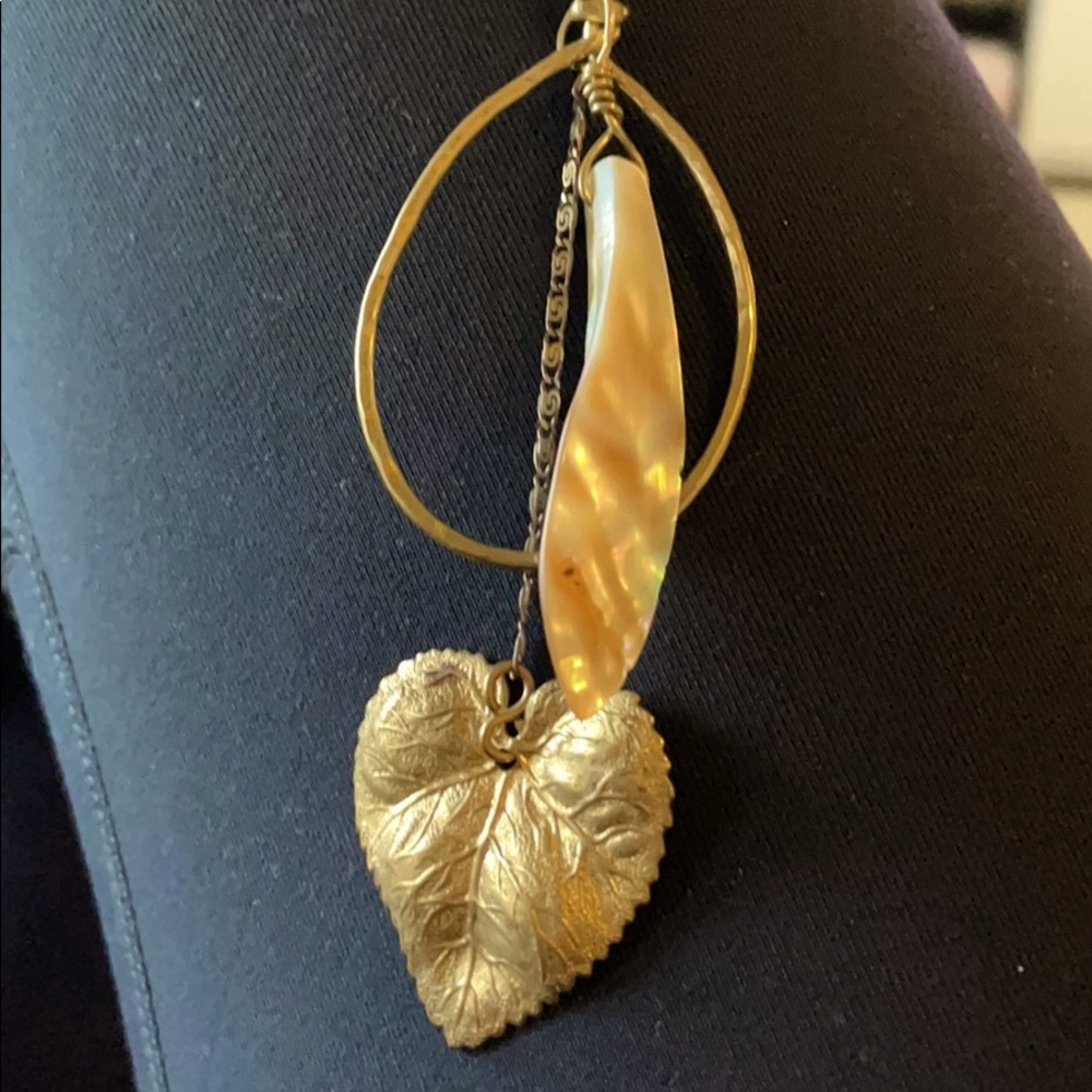 Gold leaf necklace